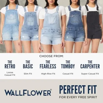 WallFlower Women's Shortalls - Comfortable & Eco-Friendly