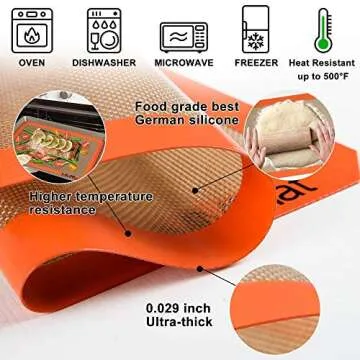 MMmat Silicone Baking Mats – Premium Non-Stick Baking Sheets Set