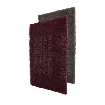 CANOPUS Scuff Pads 3 Maroon Very Fine 7447 and 3 Gray Ultra Fine 7448, 6" x 9" Abrasive Hand Sanding...