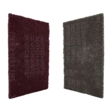 CANOPUS Scuff Pads 3 Maroon Very Fine 7447 and 3 Gray Ultra Fine 7448, 6" x 9" Abrasive Hand Sanding Pads, Surface & Paint Preparation, Scouring, Cleaning, Finishing, Automotive Autobody, Made of 3M