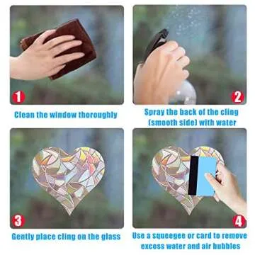 6 Mandala Window Decals for Bird Strikes - Anti-Collision Clings to Save Birds,Non Adhesive Vinyl Rainbow Suncatch Stickers, Easy Remove No Residue and Reusable