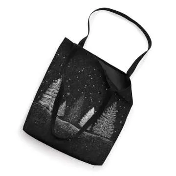 Christmas Trees in a Line, Minimalist Pine Trees Tote Bag