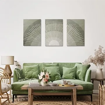 GUBIYU Sun Wall Art Set of 3 for Modern Boho Decor