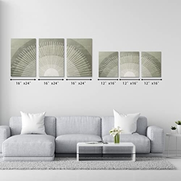 GUBIYU Sun Wall Art Set of 3 for Modern Boho Decor