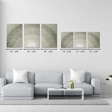GUBIYU Sun Wall Art Set of 3 for Modern Boho Decor