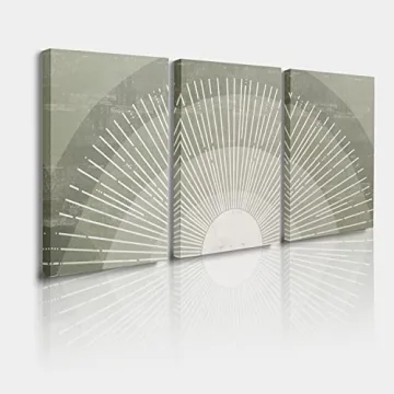 GUBIYU Sun Wall Art Set of 3 for Modern Boho Decor