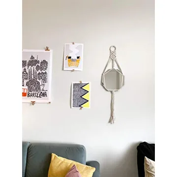 Stylish Mkono Macrame Wall Hanging Mirror for Home Decor