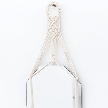 Stylish Mkono Macrame Wall Hanging Mirror for Home Decor