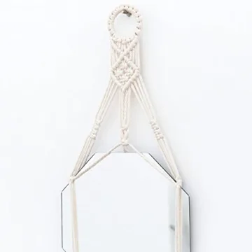 Stylish Mkono Macrame Wall Hanging Mirror for Home Decor