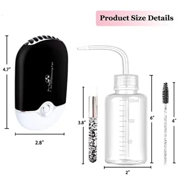 AREMOD Eyelash Extension Supplies USB Mini Lash Dryer Brush Kit