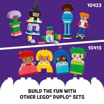 LEGO DUPLO My First Big Feelings & Emotions Interactive Toy, Colored Building Bricks and 4 Characters, Social and Emotional Play for Preschoolers, 1 Year Old and Up, 10415