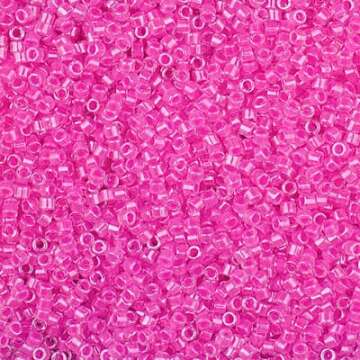 Miyuki Delica 11/0 Cylinder Seed Beads - Luminous Hot Magenta - DB2037 5 Grams