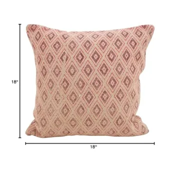 SARO LIFESTYLE Boho Diamond Hex Throw Pillow 18" Multicolor