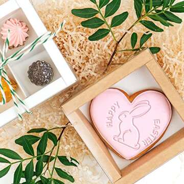 Zubebe 6 Pcs Happy Easter Cookie Stamp Set for Baking