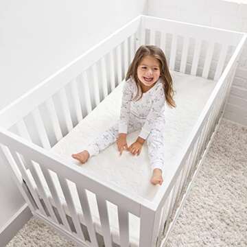 HALO DreamWeave Baby Crib Mattress and Toddler Bed, Breathable, Dual Sided 2-Stage Design, 100% Breathable Mattress, Machine Washable Cover, Hypoallergenic, Non-Toxic Materials, Greenguard Cert.