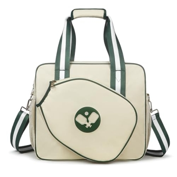 Newluck Pickleball Paddle Bag, Pickleball Tote Bags for Women, Adjustable Crossbody Portable Pickle ...