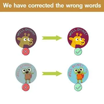 1000 PCS Incentive Stickers for Kids,1 Inch Animal Reward Stickers in 16 Designs.Teacher Supplies fo...