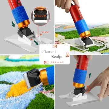 Tufting Gun Starter Kit with Carpet Trimmer - artufting 2 in 1 Cut Pile & Loop Pile Rug Tufting Gun - Easy-to-Use Rug Making Kit - Ideal for Craft Devotees, Crafting Studios & Social Media Creators