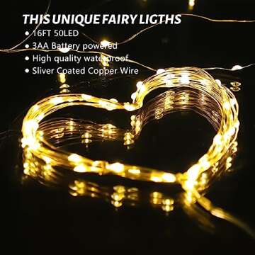 Fabulous Fairy Lights 16FT 50 LED Warm White String Lights