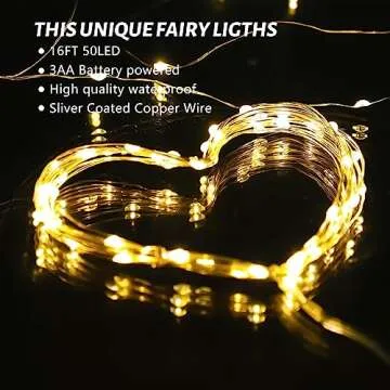 Fabulous Fairy Lights 16FT 50 LED Warm White String Lights