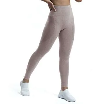 Aoxjox Workout Seamless Leggings for Women Smile Contour High Waisted Gym Yoga Pants Tights 26” (Satellite Marl, X-Small)