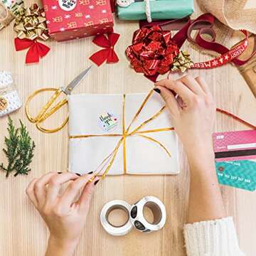 3000Pcs 1Inch Thank You Stickers, 6Rolls Thank You for Supporting My Small Business Stickers Handmand Thank You for Your Order Stickers Labels Packing Supplies for Baking Envelopes Gift Wraps Crafts