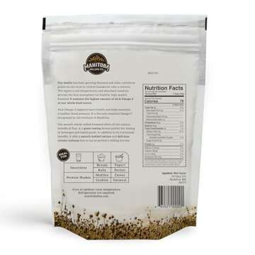 Ground Flax Seed | Manitoba Milling Co | One 1lb Bag | Smooth Milled Flaxseed Fiber with Protein, Omega 3 | Gluten Free, Non-GMO Gourmet Milled Flaxseed for Muffins, Yogurt, Smoothies