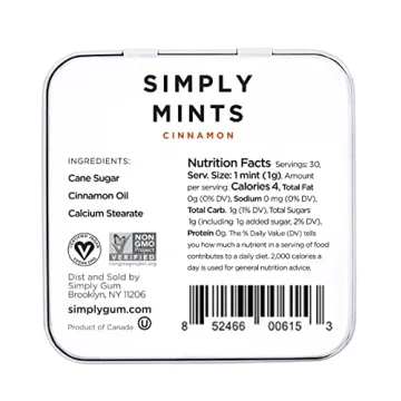 Simply Mints Cinnamon Breath Mints in Pack of Six