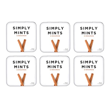 Simply Mints Cinnamon Breath Mints in Pack of Six