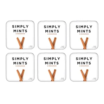 Simply Mints Cinnamon Breath Mints in Pack of Six
