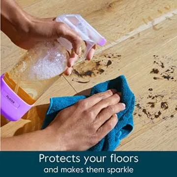 Grove Co. Floor Cleaner Refill Concentrate (2 x 1 Oz) + 1 x Durable Glass Spray Bottle (16 Oz) Plant-Based Cleaning Supplies Bundle, No Plastic Waste, 100% Natural Lavender & Thyme Scent