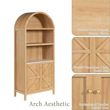 Farmhouse Arched Cabinet for Stylish Storage Solutions
