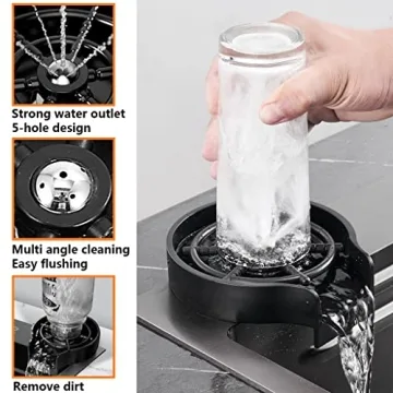 ARTLINE Black Stainless Steel Kitchen Sink with Faucet