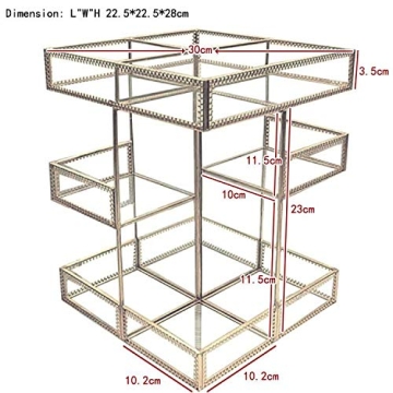 Elegant 360 Degree Makeup Organizer for Effortless Beauty Storage