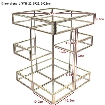 Elegant 360 Degree Makeup Organizer for Effortless Beauty Storage
