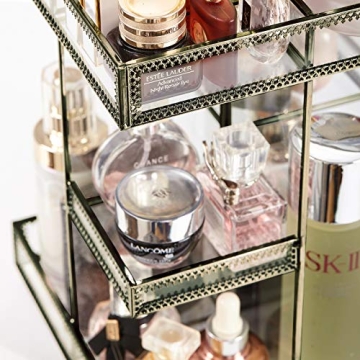 Elegant 360 Degree Makeup Organizer for Effortless Beauty Storage