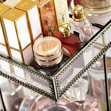 Elegant 360 Degree Makeup Organizer for Effortless Beauty Storage