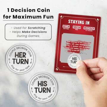 Valentines Day Gifts for Him Her - 40 Fun and Romantic Scratch Off Date Adventure Ideas for Her, Him, Girlfriend, Boyfriend, Wife, or Husband - Couples Gifts for Anniversary, Date Night, Birthday,..