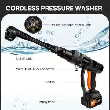 Cordless Portable Pressure Washer with Batteries