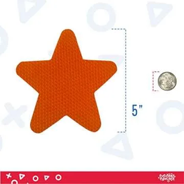 Neat Seat Spots | Spots for Classroom, Exercise, Parties, Games, or 30 Pack Carpet Markers, Hook and Loop Spots to Keep Kids Class Organize, for Learning & Fun Activities Spot Markers (Star)