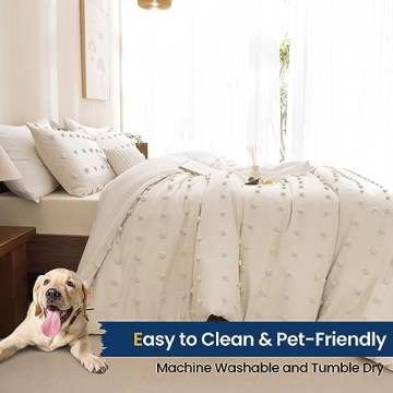 Paxrac Beige Comforter Set King Size Soft Lightweight Microfiber