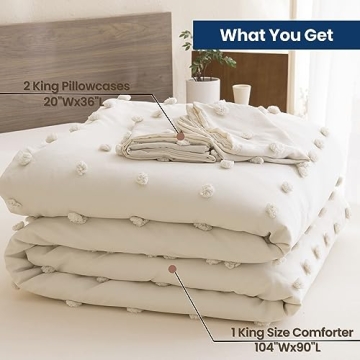 Paxrac Beige Comforter Set King Size Soft Lightweight Microfiber