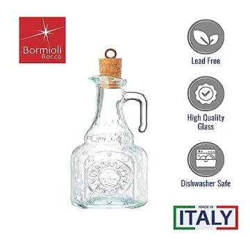 Bormioli Rocco Country Home Helios Oil Bottle, 8-Ounce