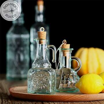 Bormioli Rocco Country Home Helios Oil Bottle, 8-Ounce
