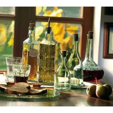 Bormioli Rocco Country Home Helios Oil Bottle, 8-Ounce