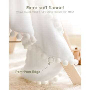 Baby Milestone Monthly Blanket with Double-Sided Milestone Cards and Circle Ring Play Mat Large(43.3...