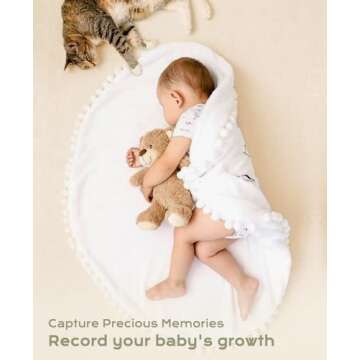 Baby Milestone Blanket with Cards & Circle Ring