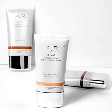 PUR Beauty 4-in-1 Tinted Moisturizer with SPF 20 - Hydrating Skin Tint Face Moisturizer, Primer & Fo...