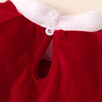 METYOUEZE Toddler Girls Christmas Jumpsuit Set Red