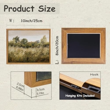 Vintage Meadow Landscape Canvas Wall Art - Ready to Hang